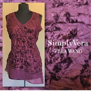 Simply Vera Vera Wang Asymmetrical Textured Top